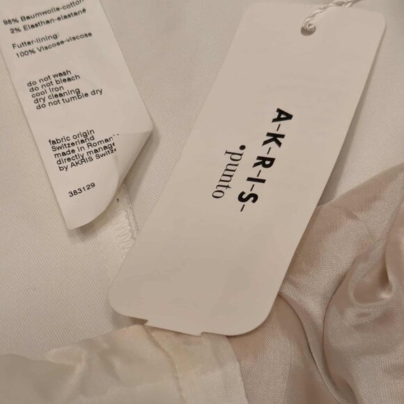 Akris Punto White on White Dinner or Office Slacks Women 34 Poly & Spandex - NWT - Picture 11 of 14